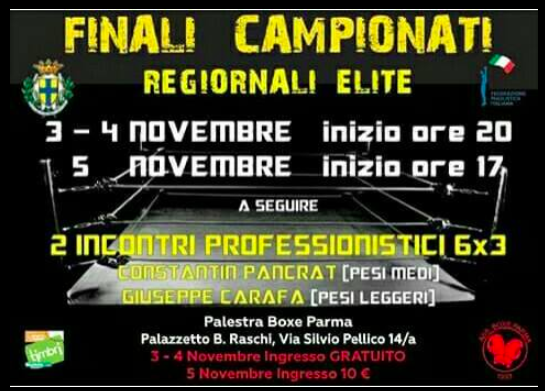 A Parma dal 3 al 5 Novembre le Fasi Regionali CR Emilia Romagna degli Assoluti 2017 #Assoluti2017