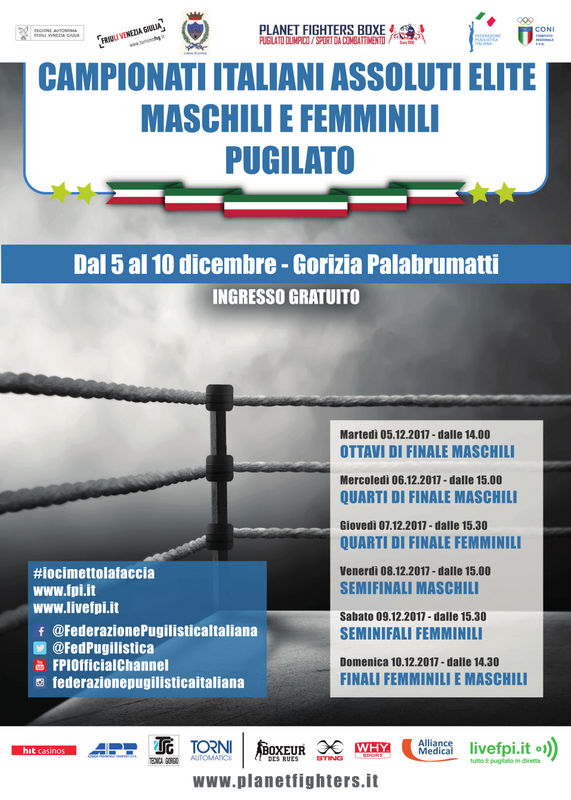 Assoluti 2017 Maschili e Femminili Gorizia 5-10 dicembre: Il Programma Ufficiale giornaliero di gare #Assoluti2017