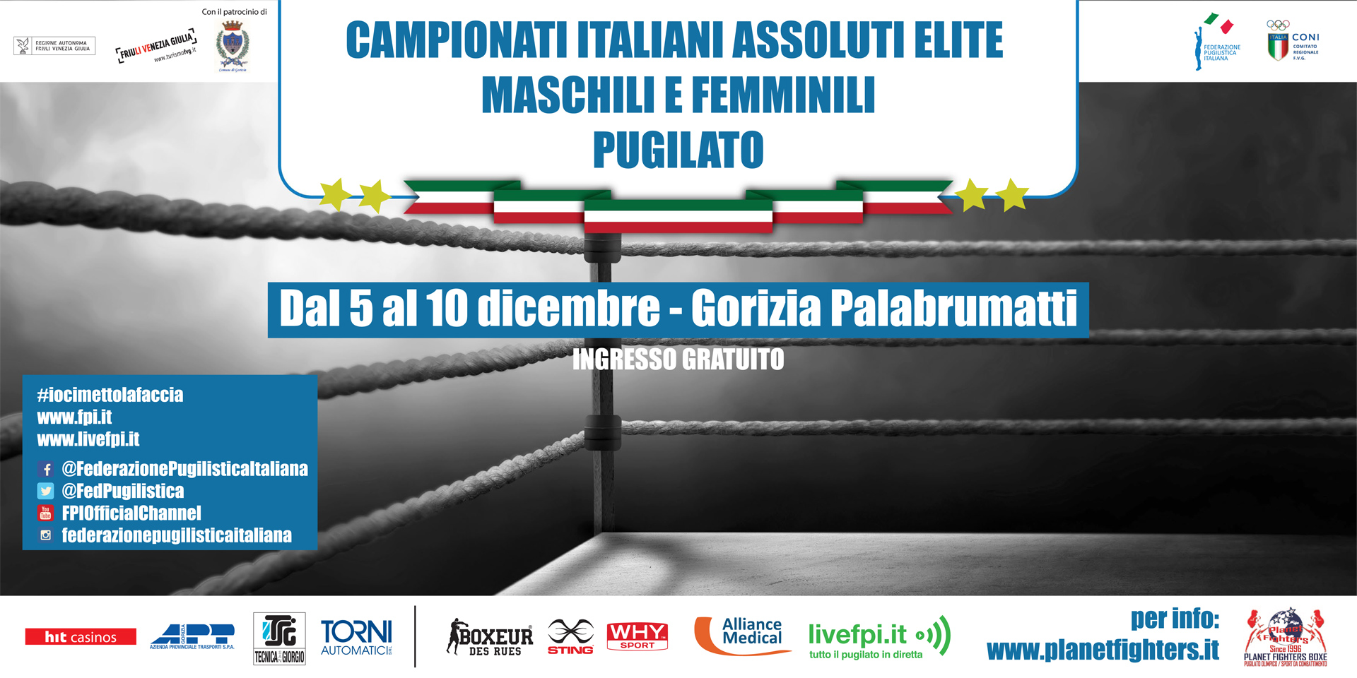 Assoluti 2017 Maschili e Femminili Gorizia 5-10 dicembre: La Locandina Ufficiale #Assoluti2017
