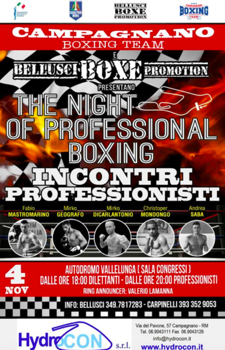 Stasera a Vallelunga la “Night of Professional Boxing” #ProBoxing