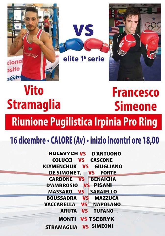 Risultati del 16 dicembre 2017 a Mirabella Eclano (Avellino)
