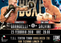 Il 23 Febbraio a Grugliasco Grandelli vs Salvini per il Titolo Italiano Piuma – INFOTICKET #ProBoxing