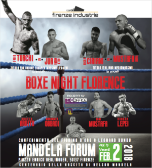 Giovedì 11 Gennaio a Firenze la Conferenza Stampa dell’Evento Boxe Night Florence del 2 Febbraio #ProBoxing