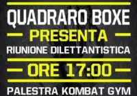 Domani a Roma riunione organizzata dalla Quadraro Boxing Gym