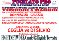 Programmazione Pugilistica Fight Network Italia del 04/05 pv