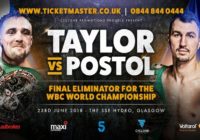 Domani a Glasgow Josh Taylor…rischia forte contro Viktor Postol