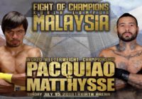 Manny Pacquiao scalza Matthysse dai welter WBA