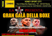 Sabato 1° Dicembre a Roma una grane serata di Boxe organizzata dalla New Boxe