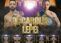 La Grande Boxe PRO con BBT e Artmediamix ritorna su EUROSPORT  Venerdì 14 dicembre al Teatro 10 di Cinecittà Studios. Live su Eurosport 2 dalle h 22 – MAIN EVENT DE CAROLIS vs LEPEI TITOLO INT. WBC SUPERMEDI