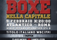 Il 9 Febbraio a Roma la Finale Cinture WBC-FPI Cruiser: Morri vs Levin
