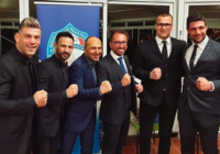 Il Ministro Bonafede con i Boxer Azzurri al Galà delle Fiamme Azzurre
