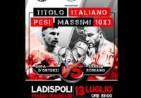 Sabato 13 Luglio a Ladispoli D’Ortenzi vs Romano per il titolo Italiano Massimi – INFO TV & LIVESTREAMING