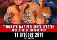 L’11 Ottobre a Bologna: Kaba vs Randazzo per la Cintura Italiana Superleggeri #ProBoxe