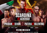 Milano Boxing Night – PalaLido 25/10/2019 – Achergui sarà l’avversario di Scardina per il Titolo Int. IBF Supermedi