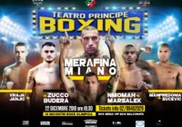 Torna la boxe la teatro Principe: nel clou Riccardo Merafina affronta Marco Miano