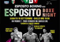 Il 19 settembre a Cernusco Sul Naviglio la “Esposito Boxe Night”