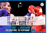 Torneo Nazionale Youth/Elite U26  2021- Roma PalaSantoro 29/10 – 1/11 – INFO LIVESTREAMING