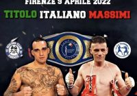 Titolo Italiano Massimi: il 9 Aprile a Firenze D’Adamo vs Giustini