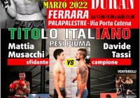 Ferrara Boxing Night: il 26 marzo la sfida Tassi vs Musacchi per il Titolo Italiano Piuma