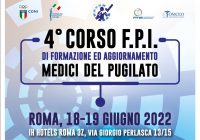 Il 18-19 Giugno a Roma il 4° Corso Nazionale di Formazione e Aggiornamento per Medici di Pugilato