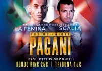 Pagani Boxing Night: il 29 luglio la sfida per l’Italiano dei Supergallo tra LaFemina e Scalia – Info Ticket