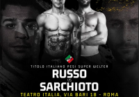 Il 21 ottobre al Teatro Italia di Roma Sarchioto vs Russo per il Titolo Italiano Superwelter