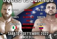 Il 3 settembre ad Ascoli sfida tra Claudio Squeo e Williams Ocando per il titolo ‘IBF Latino”
