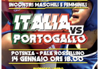 Il prossimo 14 gennaio a Potenza Dual Match tra Italia e Portogallo