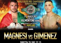 Il 31 marzo a Valmontone Michael LoneWolf Magnesi vs Gimenez per il Mondiale Silver WBC Superpiuma – DIRETTA RAISPORT H 22.15