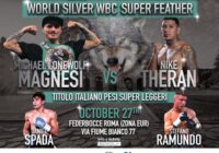 Il 27 ottobre a Roma Michael Magnesi per la difesa del Mondiale Silver WBC Superpiuma, Spada vs Ramundo per l’Italiano Superleggeri