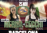 Il 25 novembre Maria Cecchi a Barcellona per il WBC Mediterraneo Supergallo