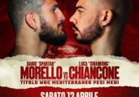 IL 13 APRILE A MILANO MORELLO VS CHIANCONE PER IL WBC MEDITERRANEO DEI MEDI