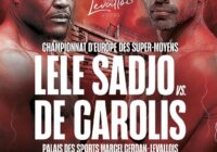 il 9 marzo a Levallois De carolis vs Sadjo per l’Europeo Supermedi