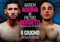 Il prossimo 8 giugno a Monza Aounia vs Rossetti per il titolo Italiano Welter