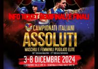 I CAMPIONATI ITALIANI ASSOLUTI 2024 – SEREGNO 3-8 DICEMBRE: INFO TICKET PER SEMIFINALI E FINALI