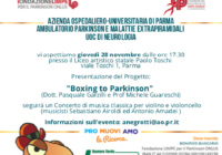 Il 28 novembre a Parma la presentazione del Progetto Boxing to Parkinson